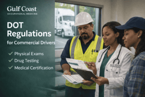 DOT regulations in occupational clinic