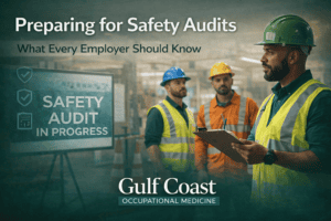 Safety audit in progress at construction site
