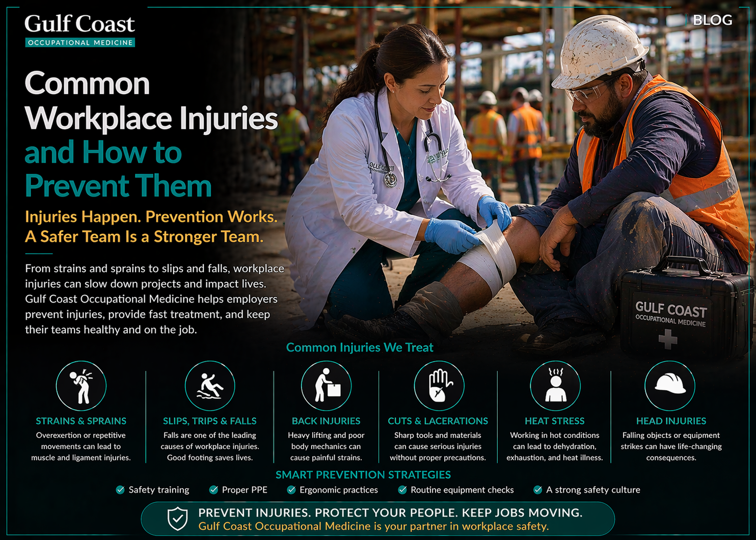 Common workplace injuries and prevention tips