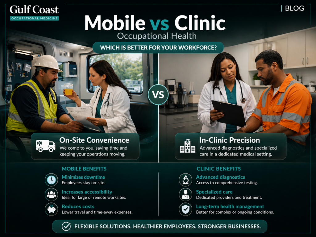 Mobile vs clinic_ occupational health comparison
