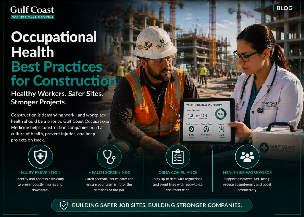 Occupational health for construction teams