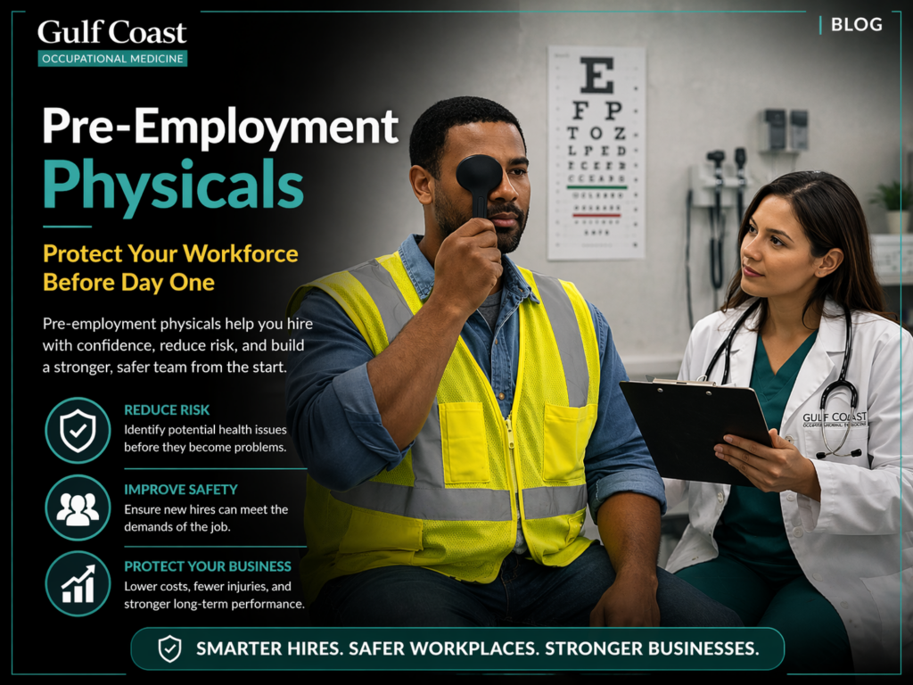 Pre-employment physicals for safer teams