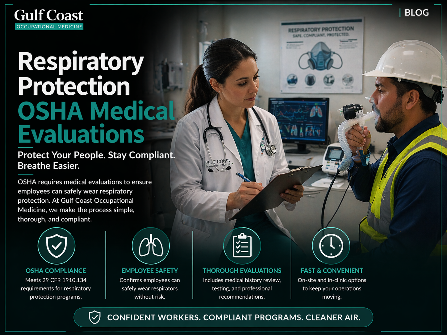 Respiratory protection evaluations for compliance