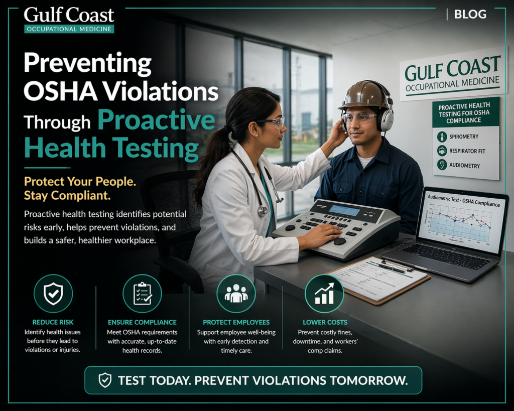 Preventing OSHA violations through health testing